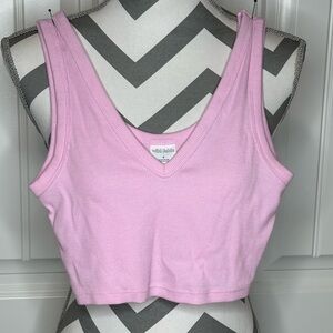 NWOT Wild Fable Women's Light Pink Reversible Rib Tiny Tank Top